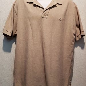 Ralph Lauren Polo short sleeve  size XL Tan